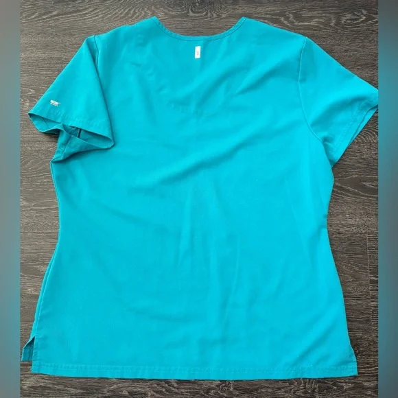 Grey’s Anatomy Active Large Scrub Top. Teal - Picture 2 of 5